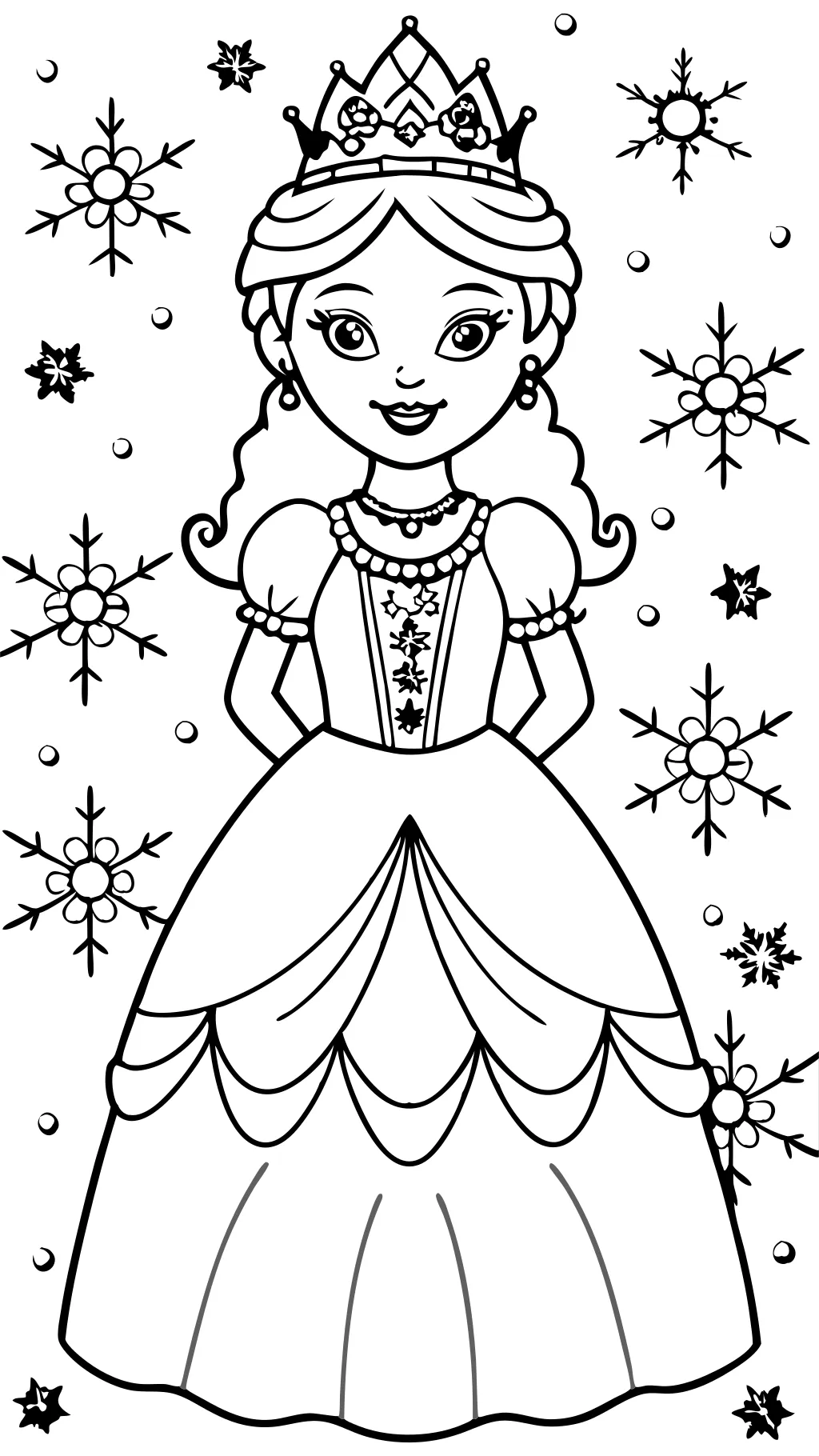 christmas princess coloring pages